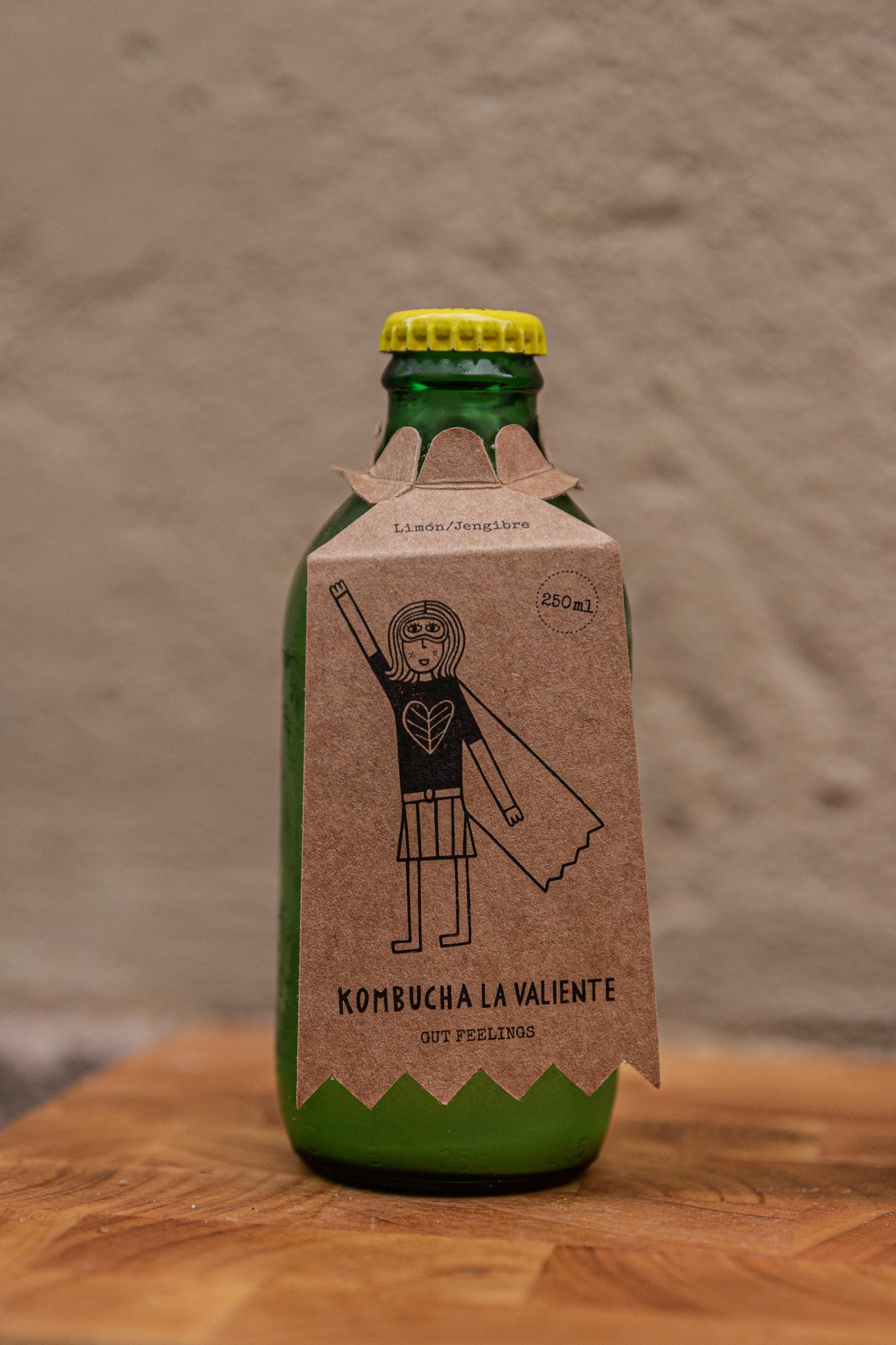 Kombucha Valiente limón y jengibre
