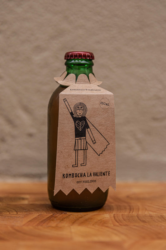 Kombucha Valiente arándanos y frambuesas