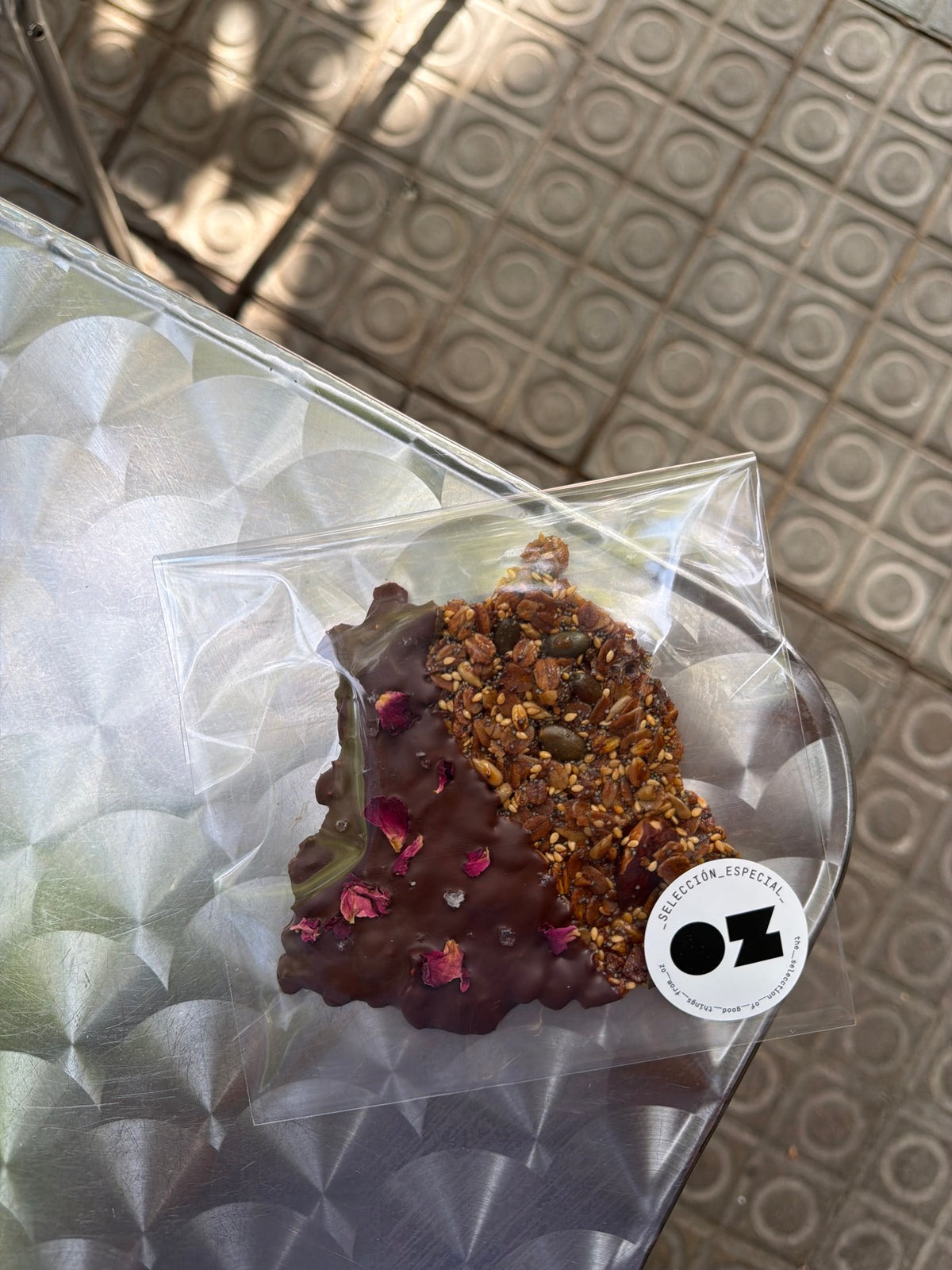 Cracker de granola y chocolate